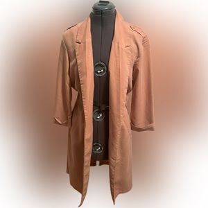 H&M Divided Lightweight Trench Coat Size Small Pale Pink Jacket